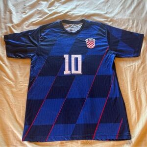 Croatia World Cup Luka Modric Soccer Football Jersey #10 Size L